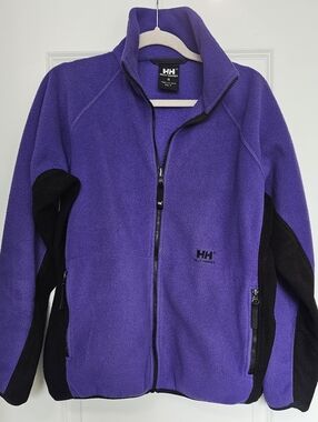 Helly Hansen Fleece Jacket Purple Full Zip Outdoor Lightweight Women’s Medium